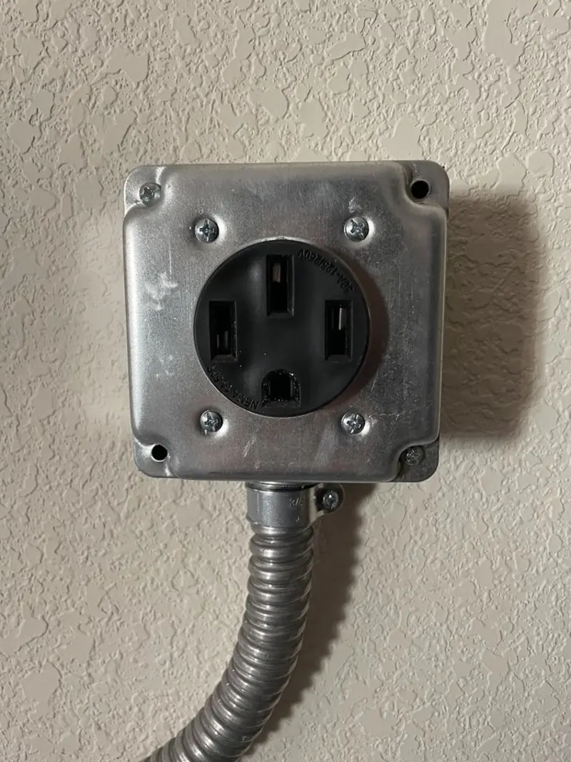 NEMA 14-50 outlet installed for Electrical Panel Upgrade in Coalinga